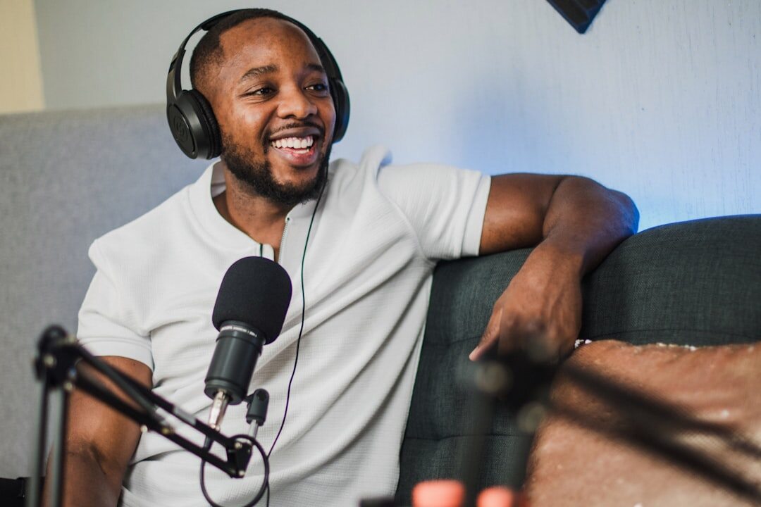 podcast host interviewing guest