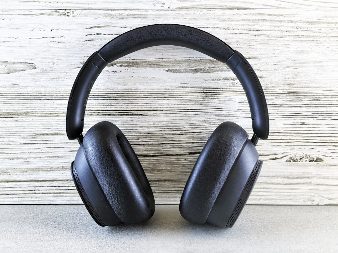 headphones on table