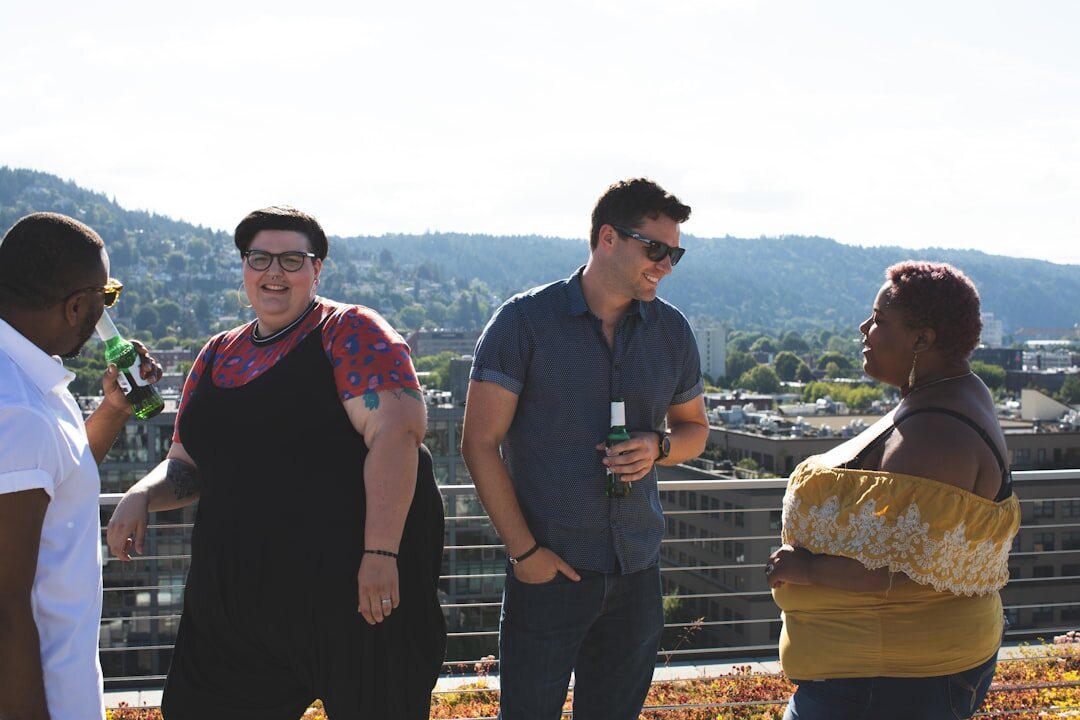 diverse podcast guests chatting
