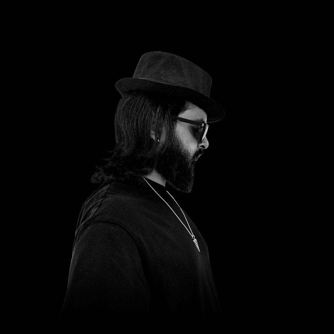 Studio portrait of a man, audio engineer
